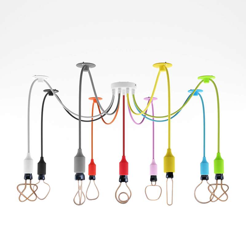 9 Head Spider shape Multiple Colour pendant Light Flex Swag Hook