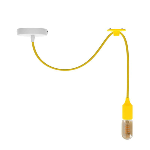 Single Spider Pendant Light Fitting Adjustable 1M | 2M  ~4740 – 1m / Yellow / With Bulb
