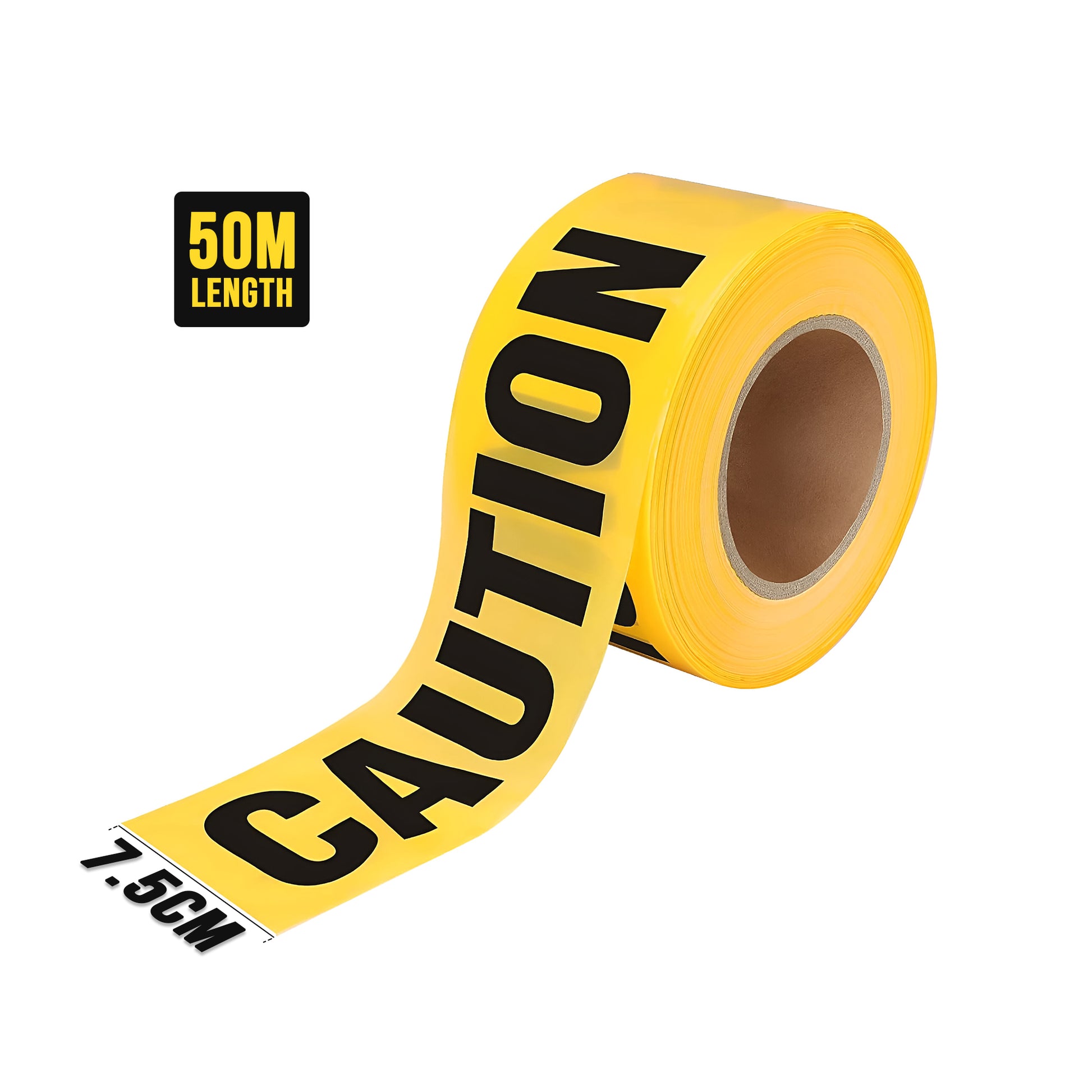 Clear Printed Yellow Caution Tape Hazard Warning Non-Adhesive Tape~5192