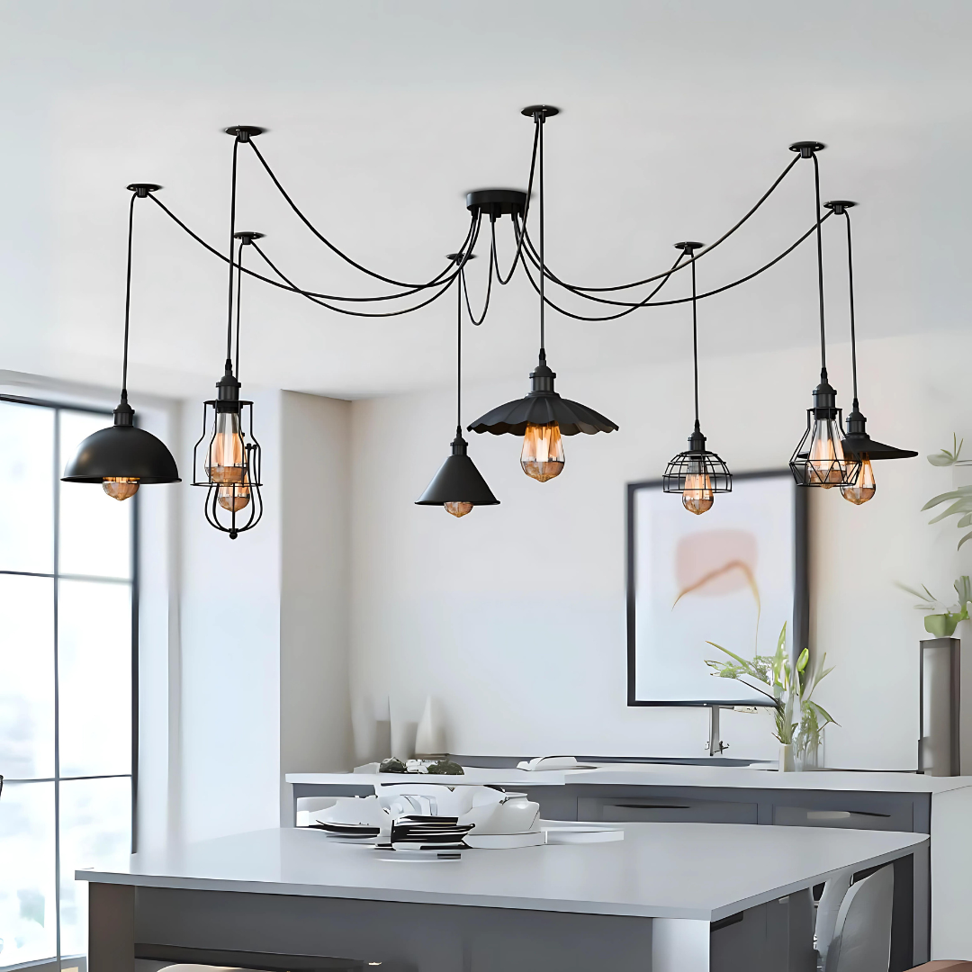 Industrial Spider Light UK 8-Light | 2m – LEDSone UK Ltd