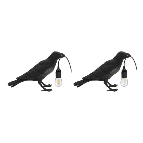 Crow Table Lamp with Free E27 Bulb ~4780