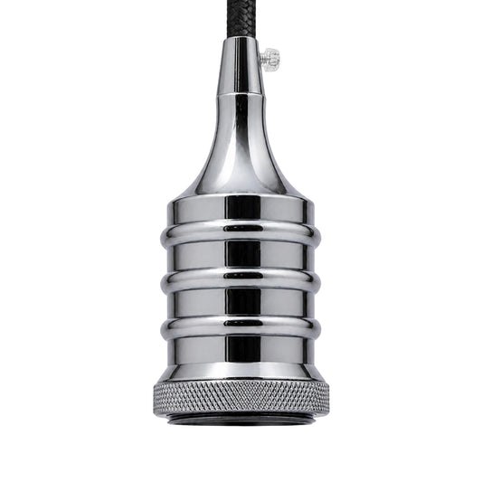 E27 Chrome Vintage Industrial Pendant Lamp Holder~2498