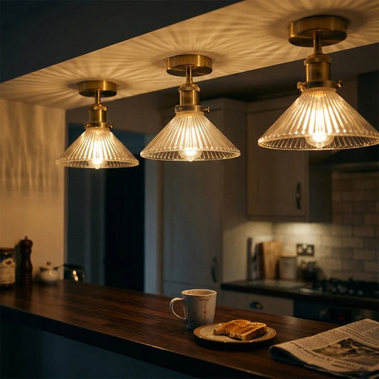French Gold Indoor Glass Ceiling Light E27 Pendant Lamp Lighting~1610