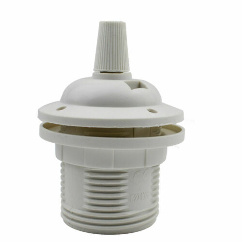 E27 Screw Cap Socket Pendant Ceiling Light Lamp Bulb Holder White~4413