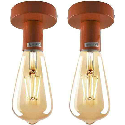 Portalámparas vintage para techo, montaje empotrado, ~5748