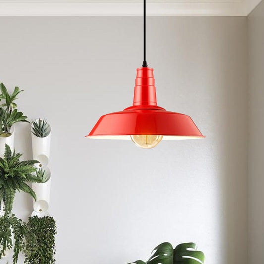 Red Pendant Light Lampshade Ceiling Light Shade With Bulb~1798