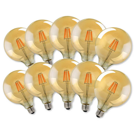 10 pack G125 E27 8W Dimmable Globe Vintage LED Retro Light Bulb~4165