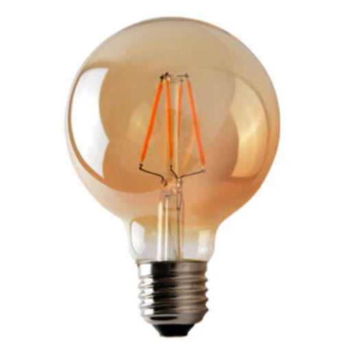 Edison Style E27 G95 Bulb, 4W Dimmable Screw Vintage Globe Decorative Bulb