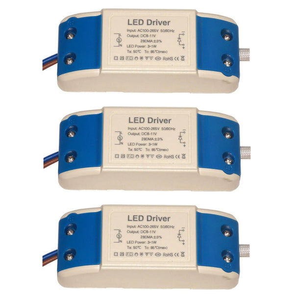 3W Constant Current LED Driver 280mA DC 8–11V Power Supply~3333 – 3