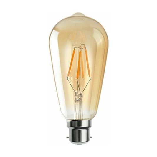 Vintage LED Bayonet Bulb ST64 4W/8W B22 Dimmable Squirrel Cage Light Bulb ~3209