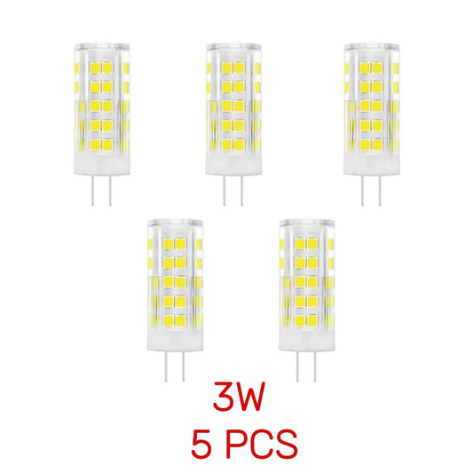 G4 Cool White 28D 3W/ 51D 5W  straight pin corn Lamp AC 220V LED Bulb~5037