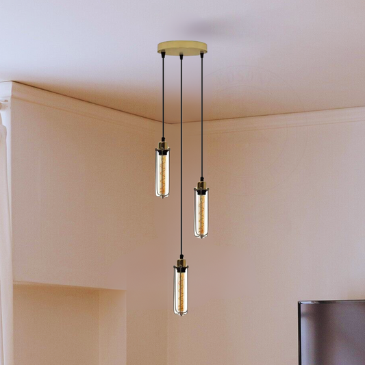 long wire cage ceiling pendant light