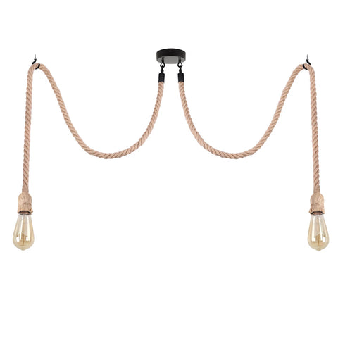 Vintage Hemp Rope Spider Pendant Light Multi-Head E27~ 3705