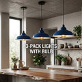 3-Pack Industrial Pendant Lights Curvy Ceiling Lamp ~6616