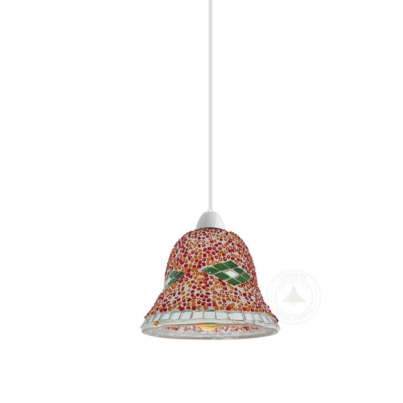 Handmade Colourful Lamp Glass Globe Mosaic Lighting Handcrafted Ceiling Hanging Pendant Lamp Shade
