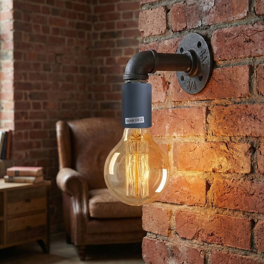 Water Pipe Wall Lamp Industrial style single wall light fitting~1523