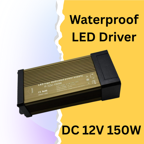 DC 12V 150W Waterproof IP45 LED Driver Outdoor 12.5A LED Driver AC 187-262V Adapter ~ 2107