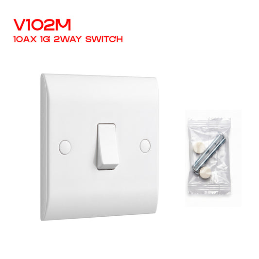1, 2 & 3 Gang 2 Way White Light Switches – 250V AC~6982