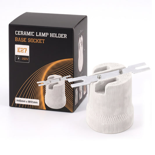 Portalámparas E27 de cerámica blanca (alta resistencia al calor) ~2966