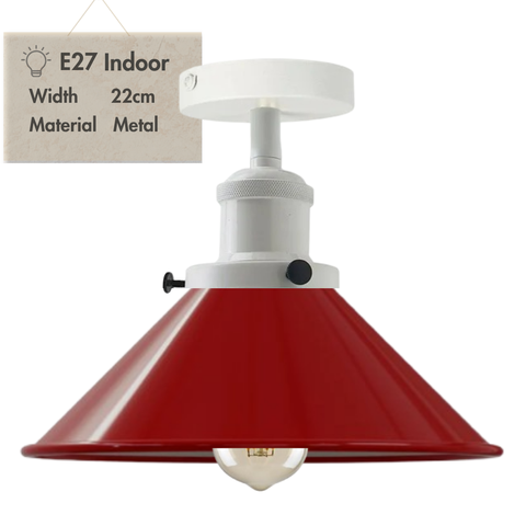 E27 Metal Semi Flush Mount Ceiling Light ~6170