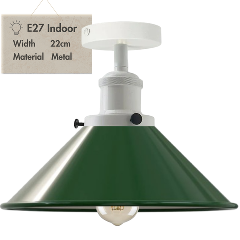 E27 Metal Semi Flush Mount Ceiling Light ~6170