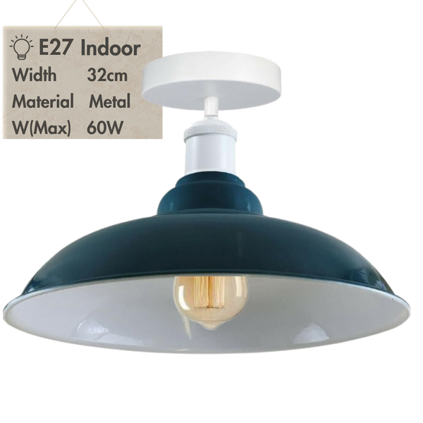 Semi Flush Mount Ceiling Light ~6172 – Cyan Blue / No