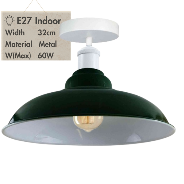 Semi Flush Mount Ceiling Light ~6172 – Green / No