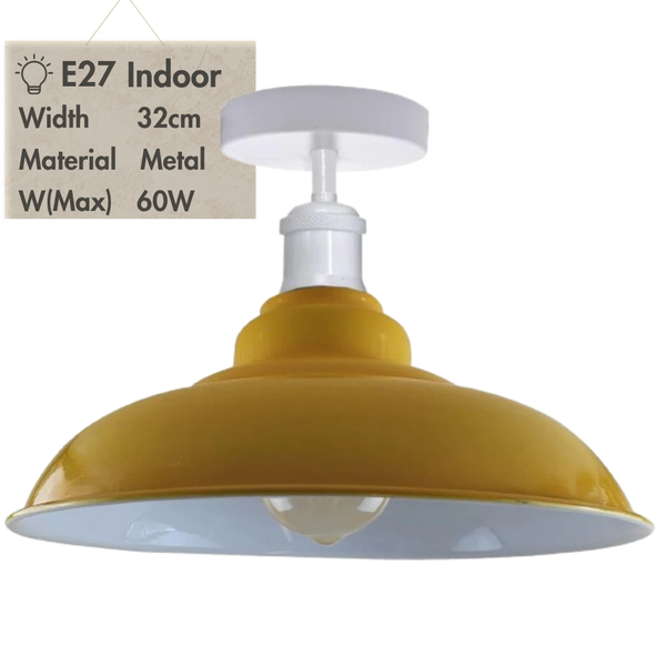 Semi Flush Mount Ceiling Light ~6172 – Yellow / No