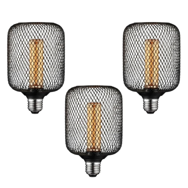 E27 5W Deco Glow Edition LED Bulb Dimmable Warm White ~6425 – black / 3 Pack