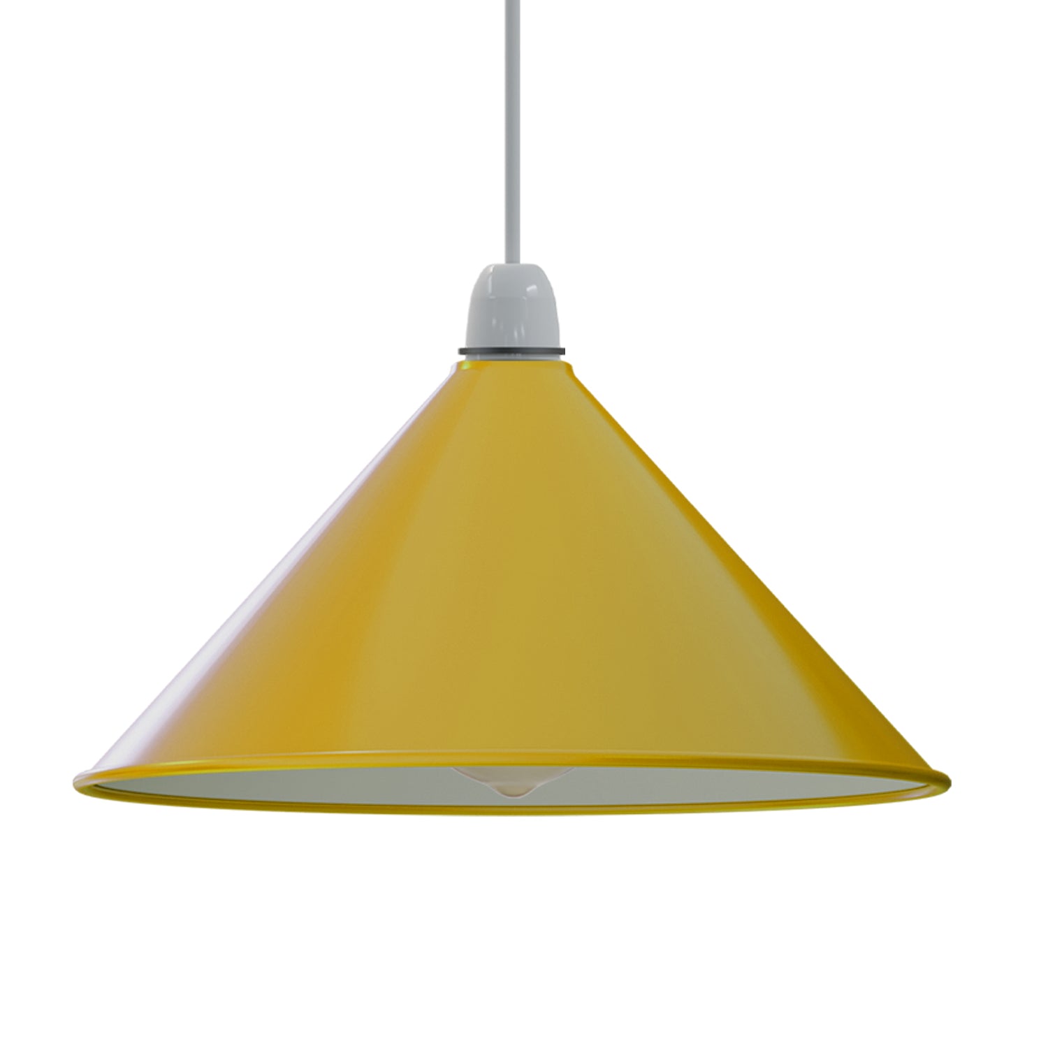 yellow metal lamp shade