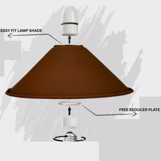 Modern Metal Brown Easy Fit Lampshade~1102