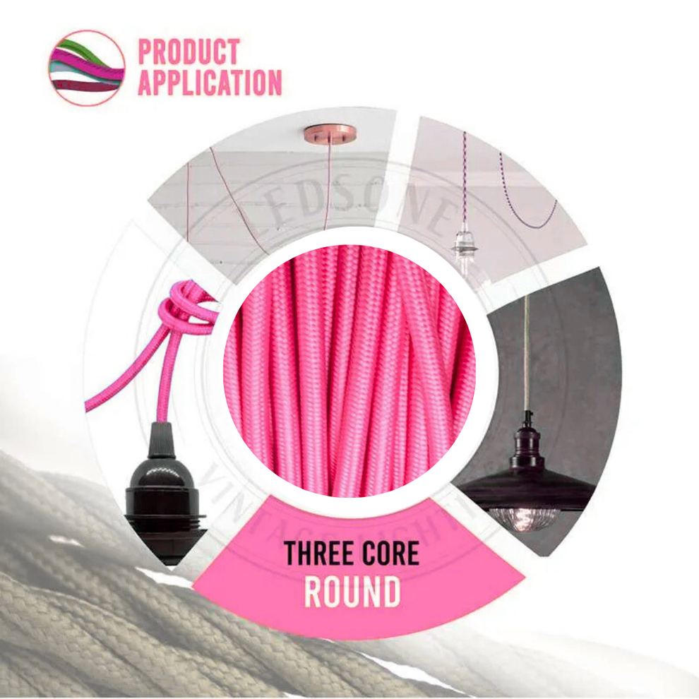 Selection of colourful decorative electrical cables.