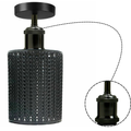 Vintage E27 Industrial Metal Bulb Holder Edison Screw DIY Pendant Socket ~4920