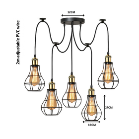 5 Way Indoor Spider Lights Ceiling Hanging Pendant Lights~6300