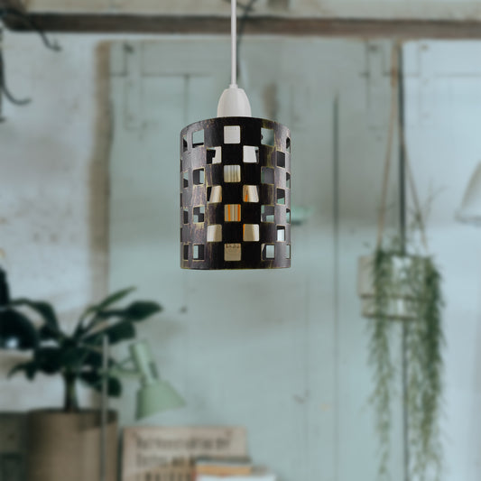 Industrial Ceiling Pendant Light Lampshade Rustic Modern Pattern Easy Fit Shade~2004