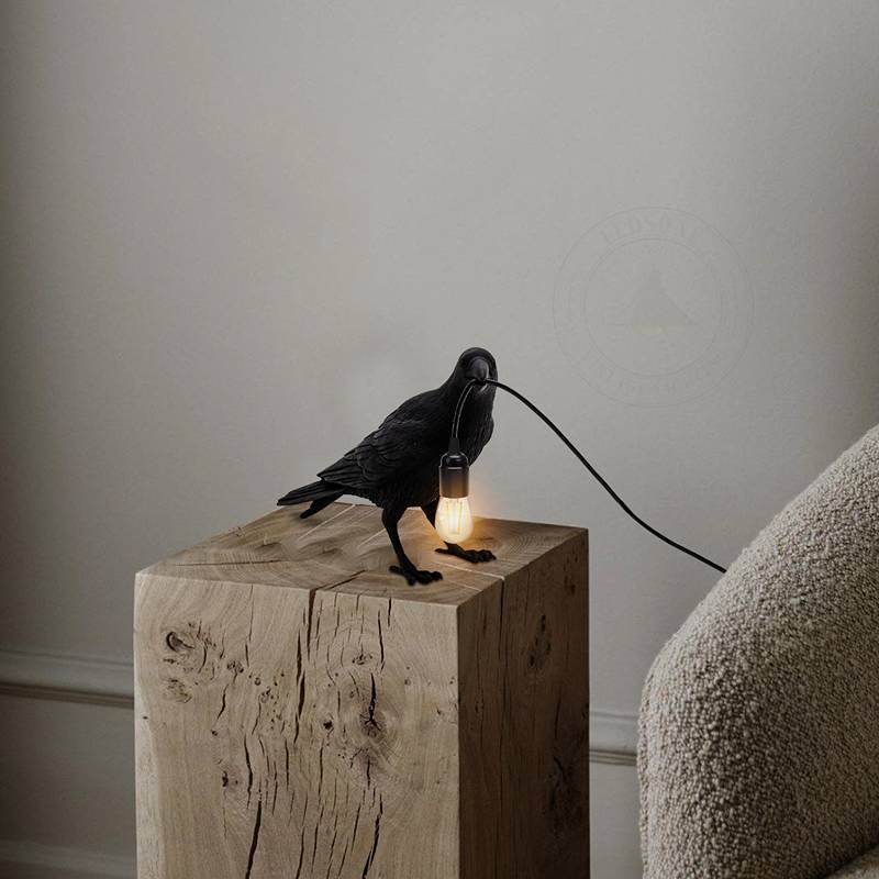 Black Raven Shape Rasin Bird Table Lamps / Desk lamp-App 1