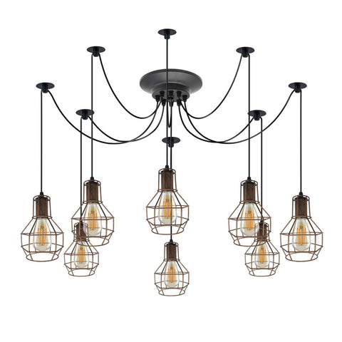 8 head Industrial Spider Light Pendant for Home Décor ~  5710