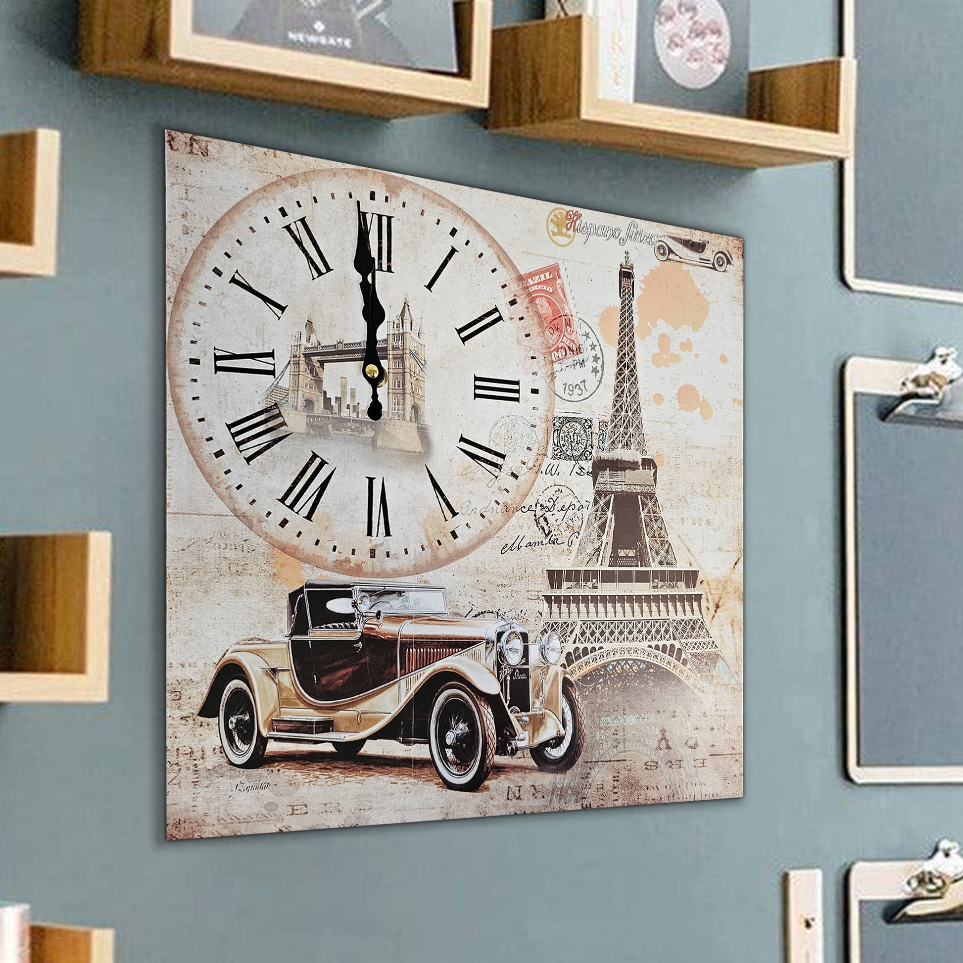 Eiffel Tower Wall Clock Frame