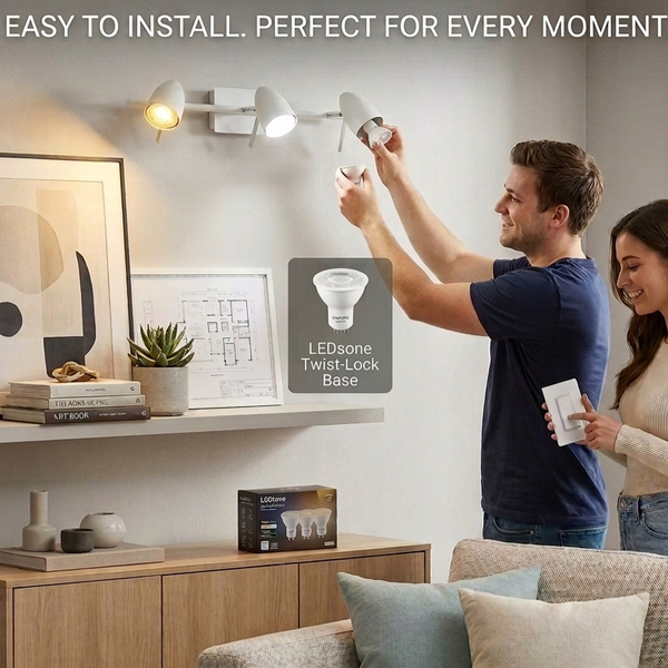 6-Pack  GU10 LED Bulbs | 50W Halogen Equiv. | 300LM Cool White 6400K Energy Saving~6291 – 3 Wattage