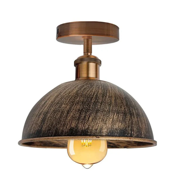 Lámparas de techo vintage para sala de estar ~5111 – Cobre cepillado / Sin bombilla