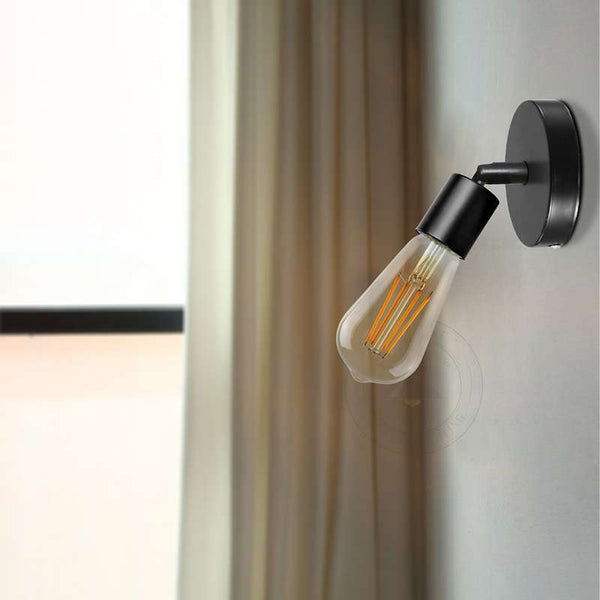 Adjustable E27 Wall Light Black Wall Sconce Lamp ~4737 – 1 pack / Yes