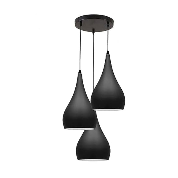 3 Way Multi Teardrop Ceiling Pendant Light  ~5295 – Black / No