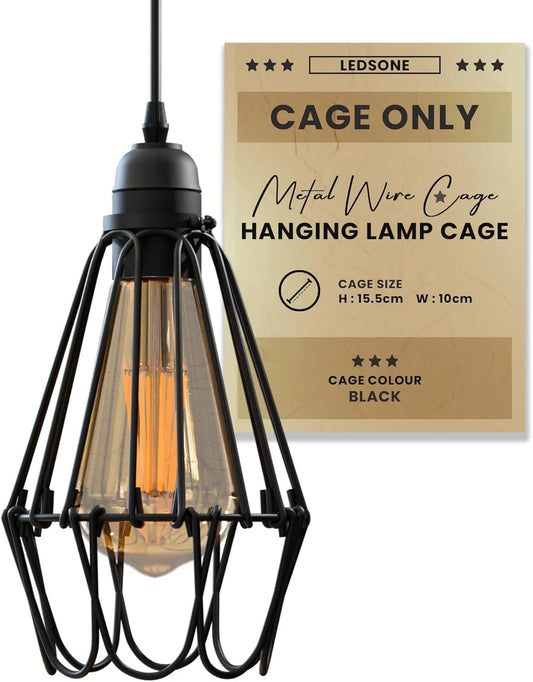 Industrial Water Lily Iron Wire Cage Lamp Lighting Decoration Shade~2909