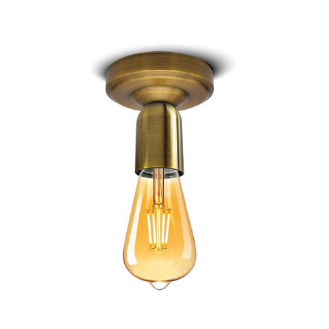 Lámpara de techo semiempotrada de metal vintage E27, juego de accesorios de techo ~5487