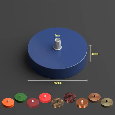 Aplique de luz vintage de 100 mm con una sola salida de metal, rosetón de techo ~2145