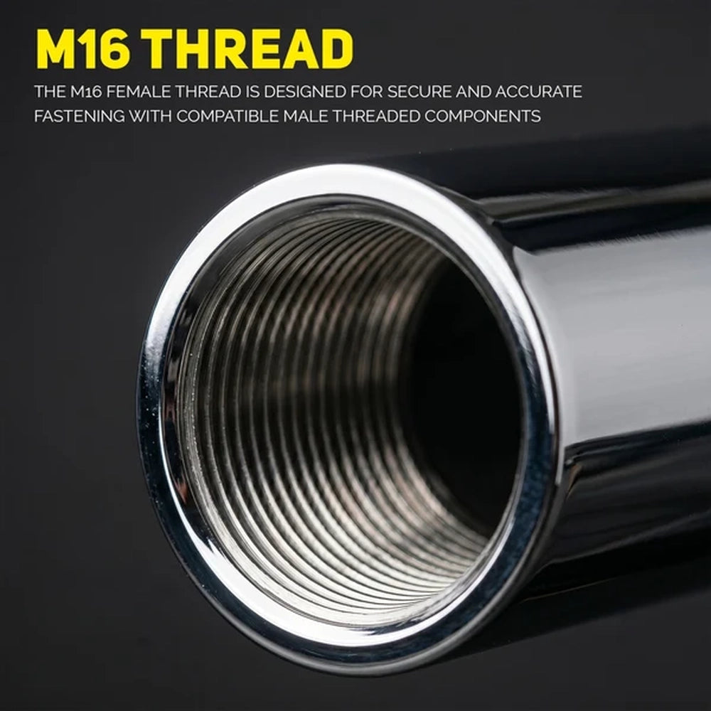 inside thread of a chrome M16 female thread pipe