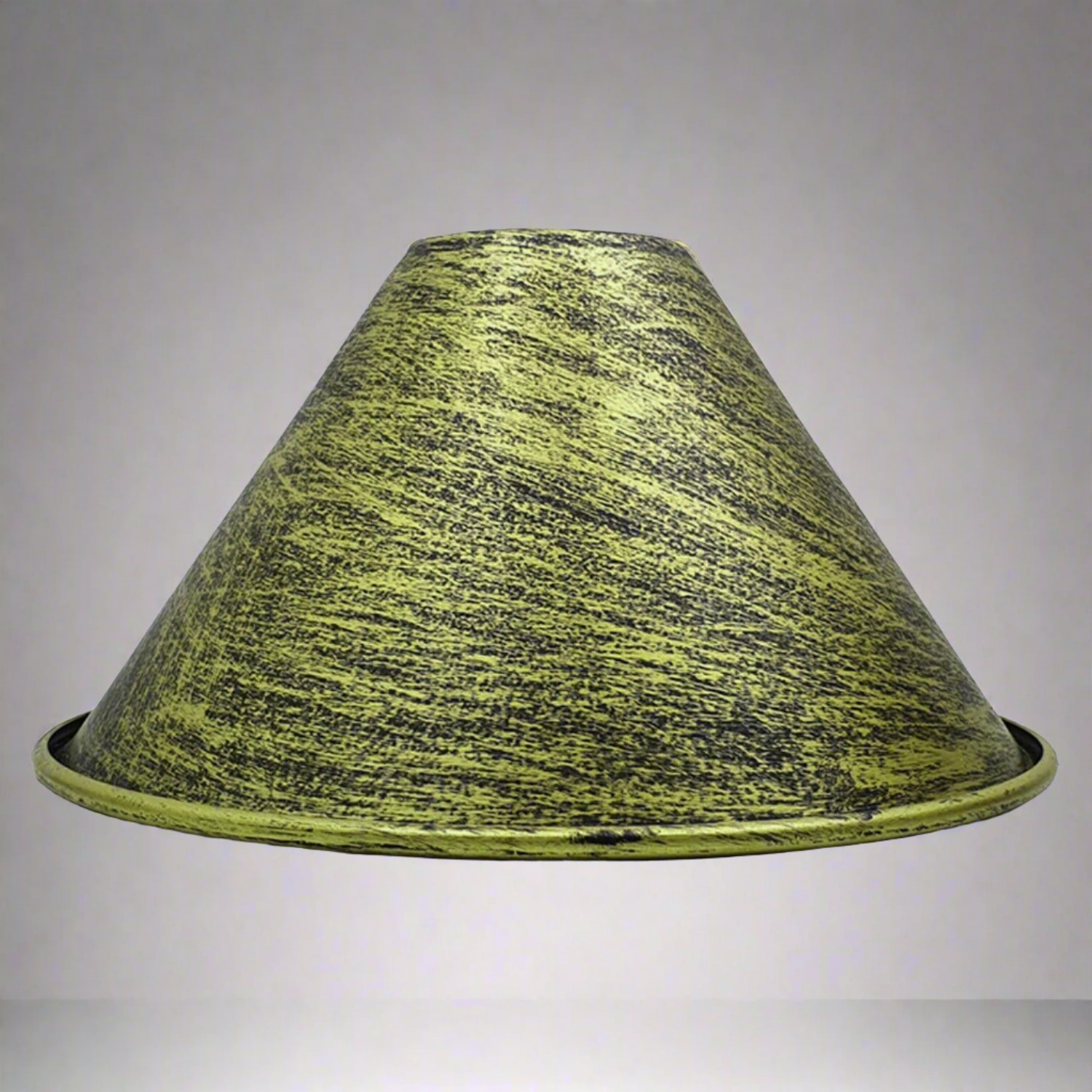 Industrial Style Green Porcelain Enamel Metal Cone Lamp Shade – 2 1/4" X 12" Pendant