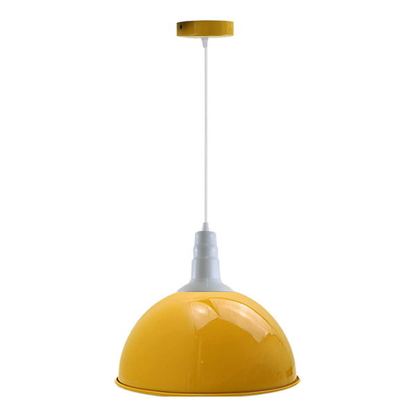 Industrial Dome Pendant Light 40cm E27 Yellow  ~ 5709 – Pack 1