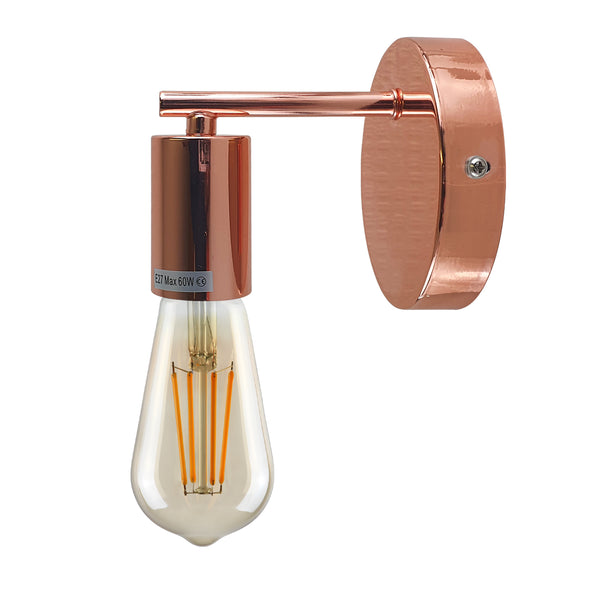 Indoor Retro Sconce Wall Light Fitting Fixture ~1616 – Rose Gold / Yes