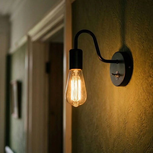 Swan Neck  Switched Wall Sconce E27 | Light for Bedroom Reading ~6993